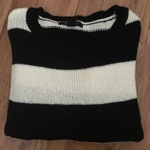 Forever 21 Black and White Stripe Knit Sweater
